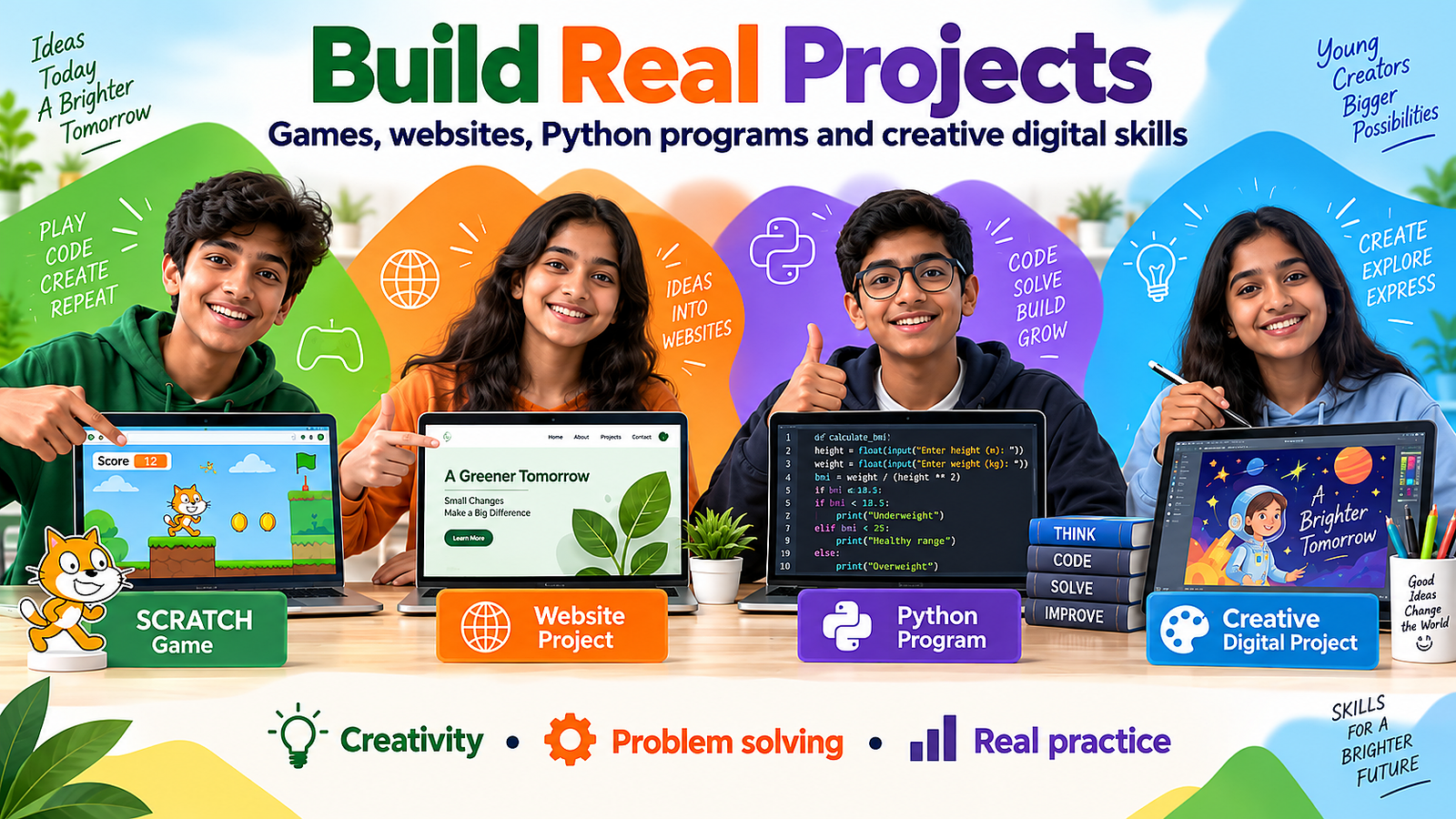TCIT Jr build real projects coding banner